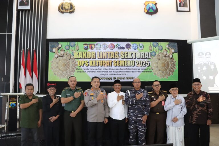 Polresta Banyuwangi Gelar Rakor Lintas Sektoral Operasi Ketupat Semeru 2025