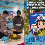AKP Tri Arda Meidiansyah, S.TR.K, Sik Awali Potong Tumpeng Giat Launching SIManis Layanan Malam Hari Taman Bungkul IMG-20250822-WA0084